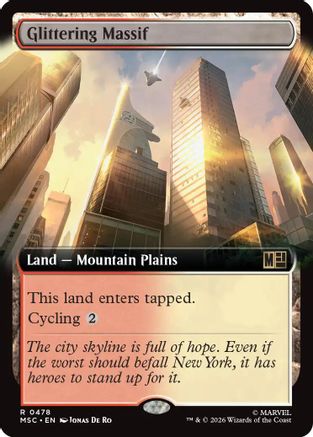Glittering Massif (Extended Art) (MSC-478) - Commander: Marvel Super Heroes Foil