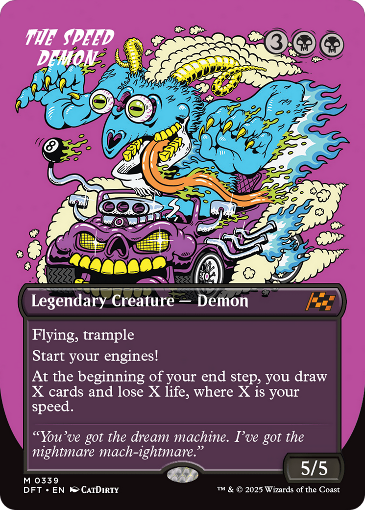 The Speed Demon (Borderless) (-339) - Aetherdrift Foil