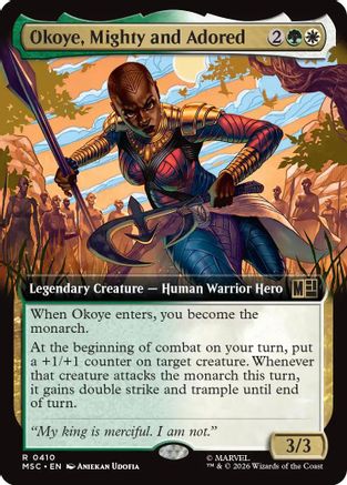 Okoye, Mighty and Adored (Extended Art) (MSC-410) - Commander: Marvel Super Heroes Foil
