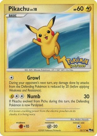 Pikachu (Pokemon Day 2009) (015/017) - POP Series 9