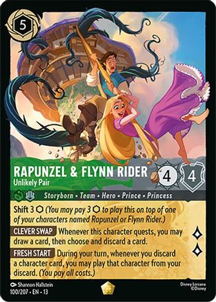 Rapunzel & Flynn Rider - Unlikely Pair (100/204) - Attack of the Vine