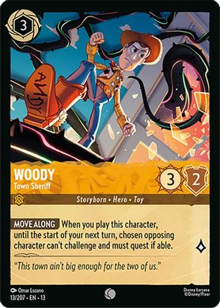 Woody - Town Sheriff (13/204) - Attack of the Vine Cold Foil
