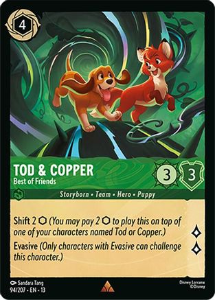 Tod & Copper - Best of Friends (94/204) - Attack of the Vine Cold Foil