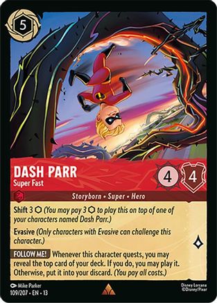 Dash Parr - Super Fast (109/204) - Attack of the Vine Cold Foil