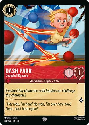 Dash Parr - Dodgeball Dynamo (114/204) - Attack of the Vine Cold Foil
