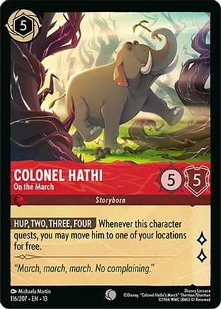 Colonel Hathi - On the March (116/204) - Attack of the Vine Cold Foil