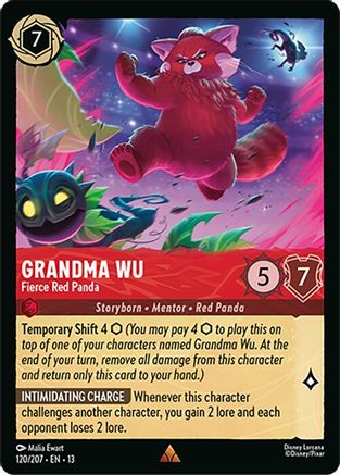 Grandma Wu - Fierce Red Panda (120/204) - Attack of the Vine Cold Foil