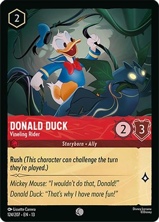 Donald Duck - Vineling Rider (124/204) - Attack of the Vine Cold Foil