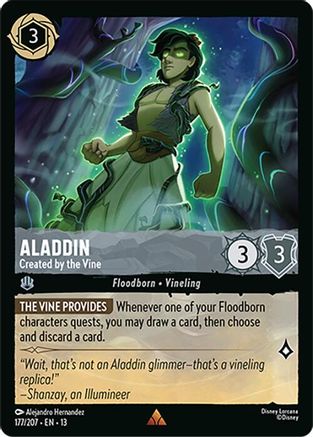 Aladdin - Created by the Vine (177/204) - Attack of the Vine Cold Foil