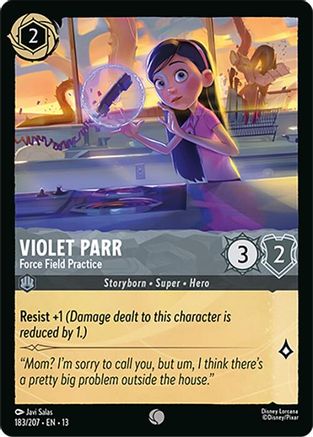Violet Parr - Force Field Practice (183/204) - Attack of the Vine Cold Foil