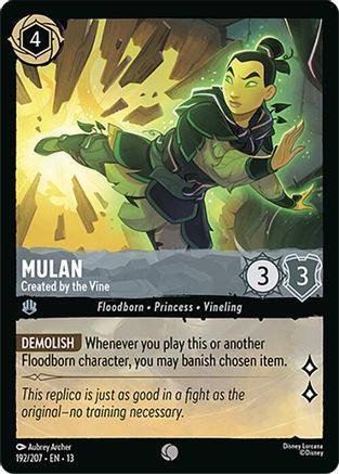 Mulan - Created by the Vine (192/204) - Attack of the Vine Cold Foil