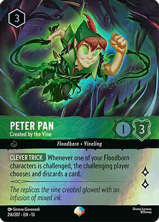 Peter Pan - Created by the Vine (Epic) (216/204) - Attack of the Vine Holofoil