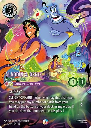 Aladdin & Genie - Mischievous Pals (Enchanted) (232/204) - Attack of the Vine Holofoil