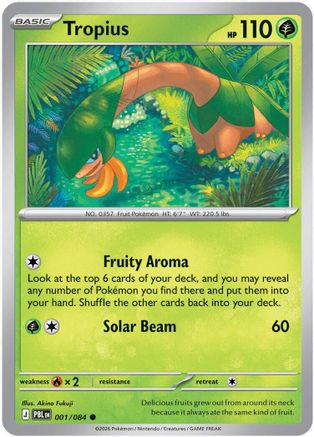 Tropius (001/null) - ME05 Pitch Black Reverse Holofoil