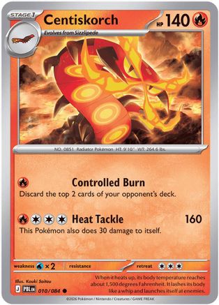 Centiskorch (010/null) - ME05 Pitch Black Reverse Holofoil