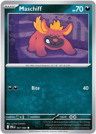 Maschiff (057/null) - ME05 Pitch Black Reverse Holofoil