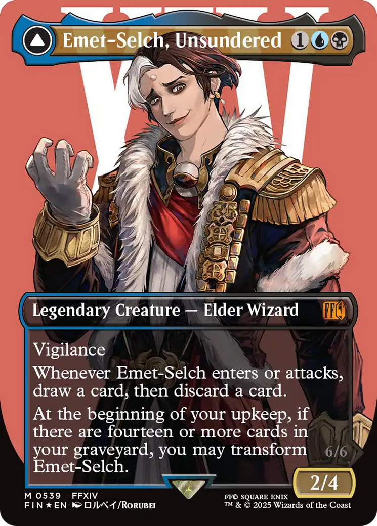 Emet-Selch, Unsundered (Borderless) (Surge Foil) (FIN-539) - FINAL FANTASY