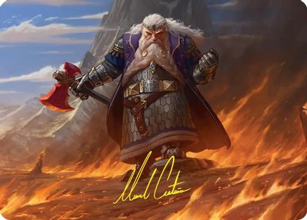 Dain of the Ancient Halls Art Card (Gold-Stamped Signature) (ASHOB-048) - Art Series: The Hobbit