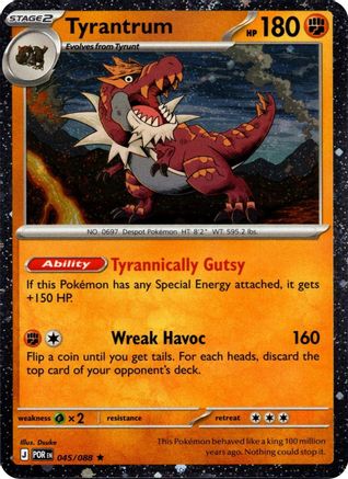 Tyrantrum (Cosmos Holo) (045/088) - Blister Exclusives Holofoil