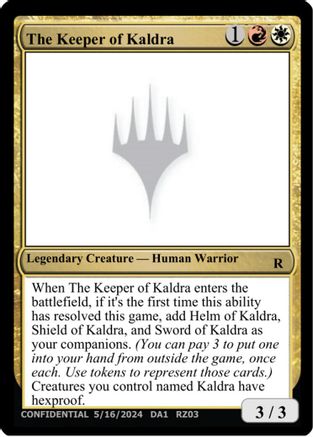 The Keeper of Kaldra (UNK-) - Un-Known Event Playtest Cards
