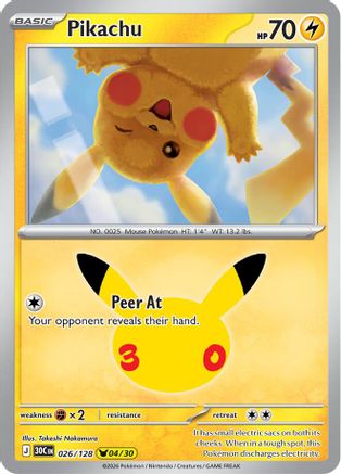 Pikachu (026/128) - ME 30th Celebration Holofoil