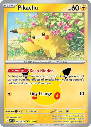 Pikachu (033/128) - ME 30th Celebration Holofoil