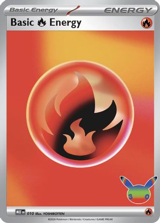Basic Fire Energy (30th Celebration) (010) - MEE Mega Evolution Energies Holofoil