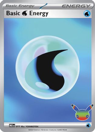 Basic Water Energy (30th Celebration) (011) - MEE Mega Evolution Energies Holofoil
