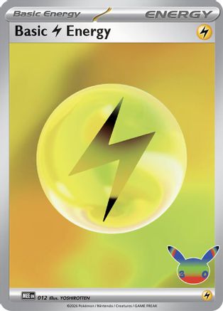 Basic Lightning Energy (30th Celebration) (012) - MEE Mega Evolution Energies Holofoil