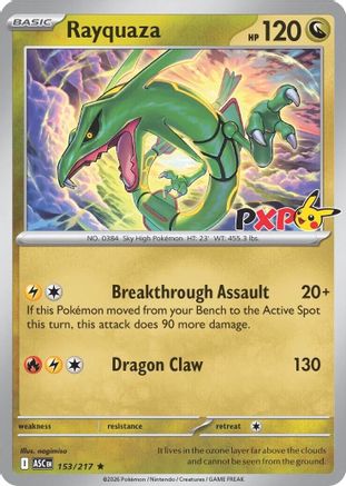 Rayquaza (Cosmos Holo) (153/217) - Miscellaneous Cards & Products Holofoil