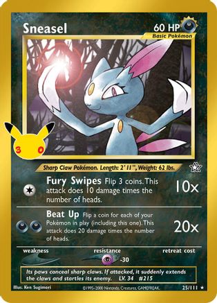 Sneasel (025/null) - ME 30th Celebration Classic Collection Holofoil