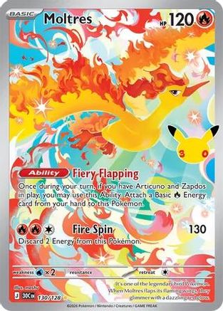 Moltres (130/128) - ME 30th Celebration Holofoil