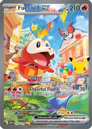 Fuecoco ex (147/128) - ME 30th Celebration Holofoil