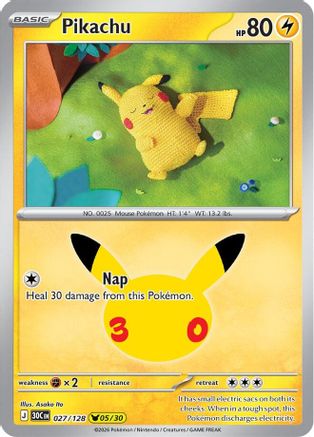 Pikachu (027/128) - ME 30th Celebration Holofoil