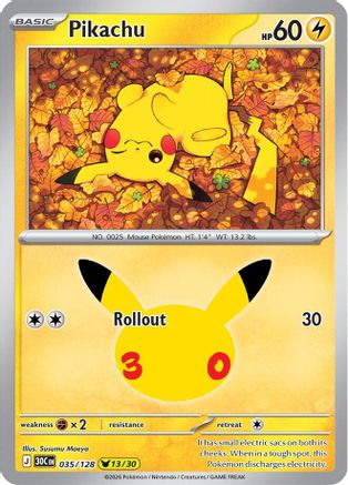Pikachu (035/128) - ME 30th Celebration Holofoil