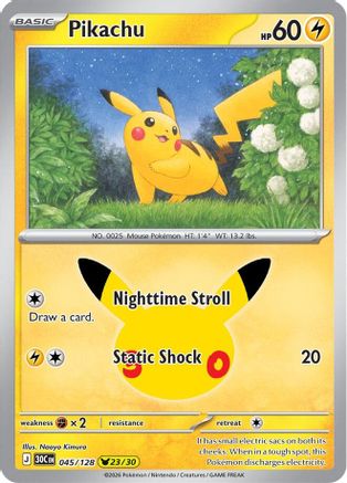 Pikachu (045/128) - ME 30th Celebration Holofoil