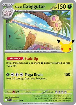 Alolan Exeggutor (002/128) - ME 30th Celebration Holofoil
