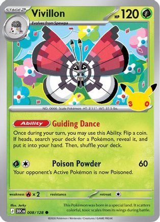 Vivillon (008/null) - ME 30th Celebration Holofoil