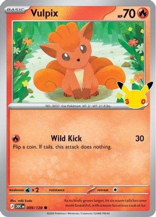 Vulpix (009/null) - ME 30th Celebration Holofoil
