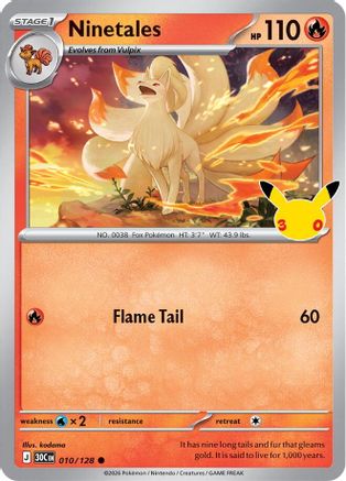 Ninetales (010/null) - ME 30th Celebration Holofoil