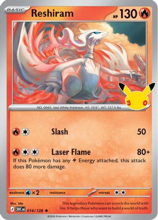 Reshiram (014/null) - ME 30th Celebration Holofoil