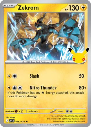 Zekrom (056/null) - ME 30th Celebration Holofoil