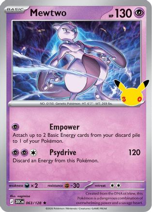 Mewtwo (063/null) - ME 30th Celebration Holofoil
