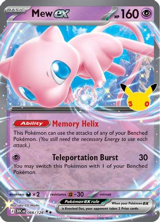 Mew ex (066/128) - ME 30th Celebration Holofoil