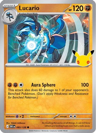 Lucario (083/null) - ME 30th Celebration Holofoil