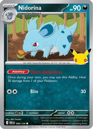 Nidorina (088/null) - ME 30th Celebration Holofoil
