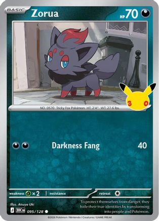 Zorua (095/null) - ME 30th Celebration Holofoil
