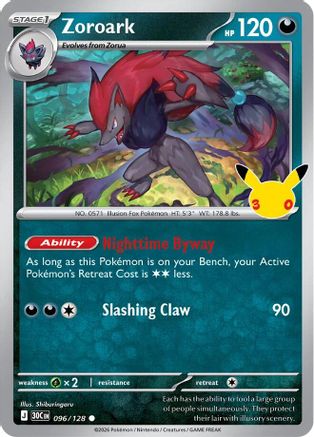 Zoroark (096/null) - ME 30th Celebration Holofoil