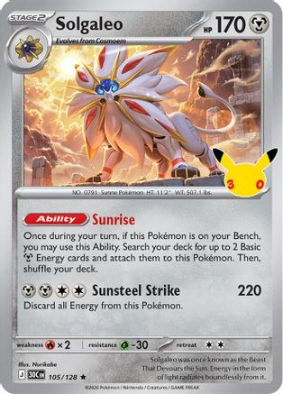 Solgaleo (105/null) - ME 30th Celebration Holofoil