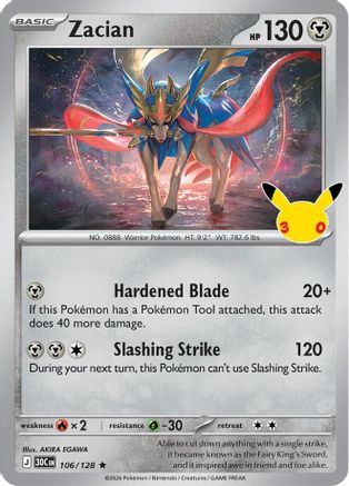 Zacian (106/null) - ME 30th Celebration Holofoil